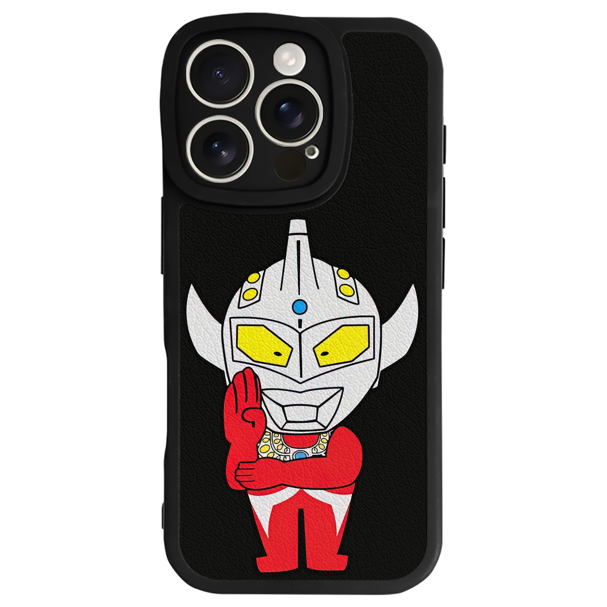 （画像用） ウルトラマン Ultraman 【iPhone 16シリーズ対応】シリコンスマホケース（レザー調） 材質：シリコン
